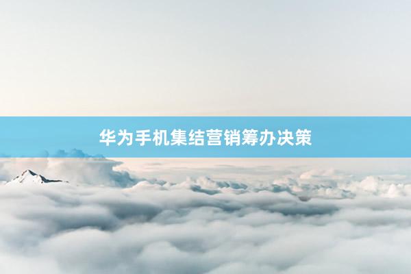 华为手机集结营销筹办决策